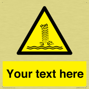 Custom warning artificial waterfall